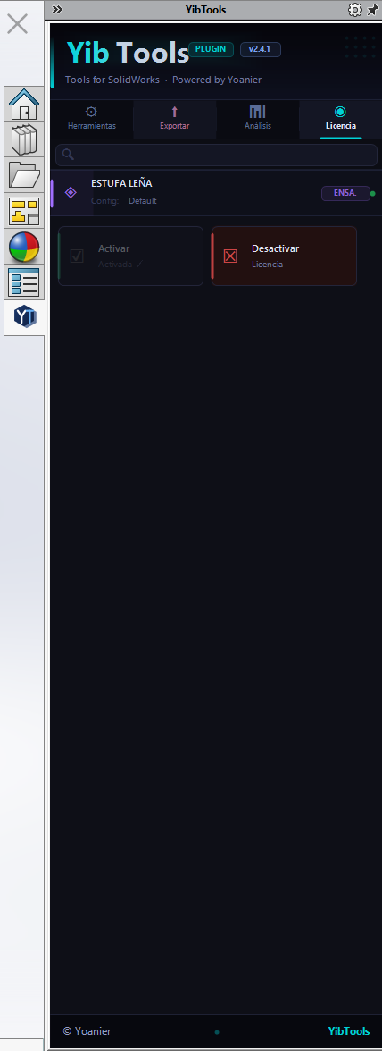Taskpane Licencia